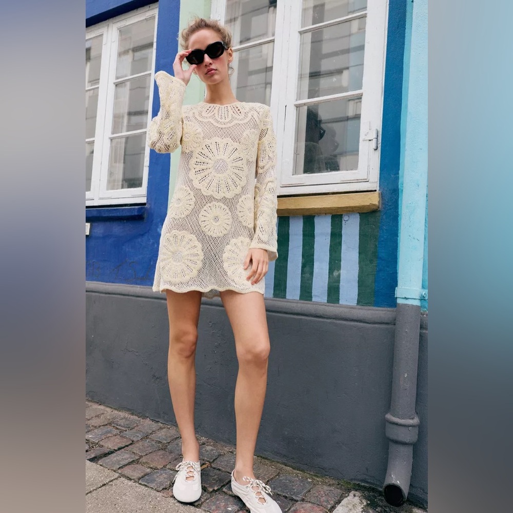 ZARA CROCHET SHORT DRESS
